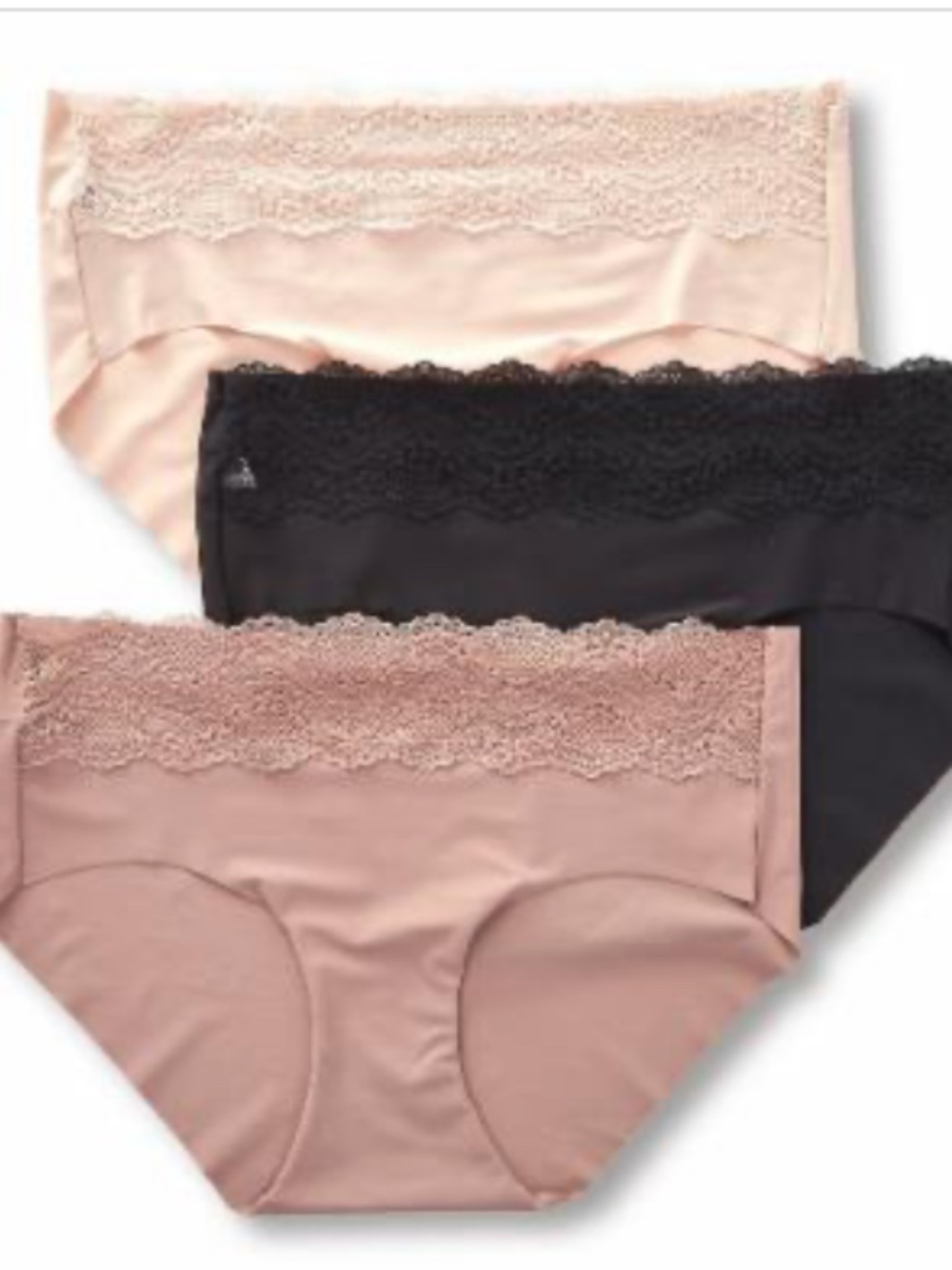 B. Tempt'd by Wacoal B. Bare Hipsters, Set of 3